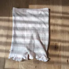 マタニティ　ピンクと白のストライプ　腹巻