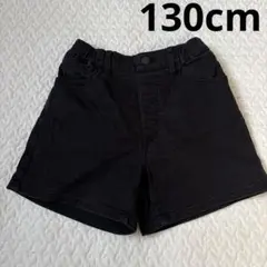 ユニクロ　黒のデニムショートパンツ　130cm