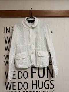 tricot COMME des GARÇONSレース丸襟ジャケット ホワイトのサムネイル