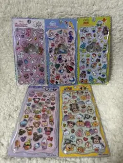 ディズニー　プチドロップステッカー　5種セット