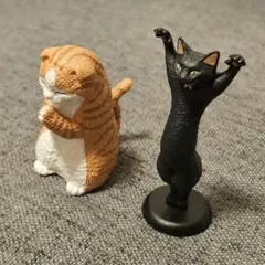 合掌 猫拝 猫地蔵 フィギュアセット スコティッシュフォールド