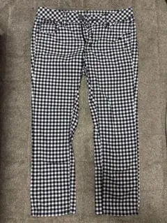 B.S チェック柄カジュアルパンツ