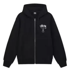 Stüssy ブラック ジップアップパーカー