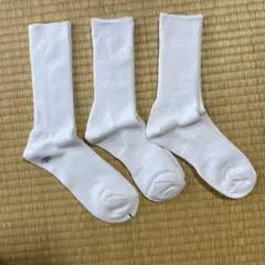 白スクールソックス3足セット