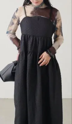 Lui's ブラックキャミワンピース/ロングワンピース