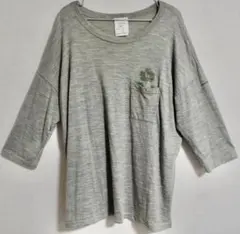 【極美品】ZUCCa DAYZ　ズッカデイズ　７分丈　Tシャツ　グレー　日本製のサムネイル