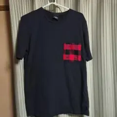 ZARA メンズ Tシャツ ポケット付き チェック柄 ブラックのサムネイル