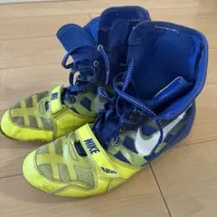 NIKE ボクシングシューズ ネイビー ライムグリーン - メルカリ