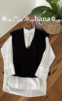 ❁ 2pink ブラックニットベスト ❁