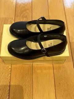 ハルタ ブラック フォーマル シューズ 20 cm リボン付き お受験靴