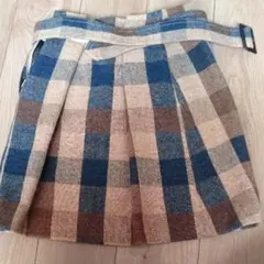 スタニング ウール スカート チェック 36