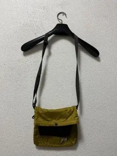 カリマー　ナイロンサコッシュ　/イエロー　ショルダーバッグ　ロゴプリント　登山