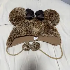ディズニー ミニー ヒョウ柄 ファンキャップ