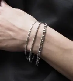 新品　ブレスレットSBG 3点セット チェーンブレスレット　シルバー系その他