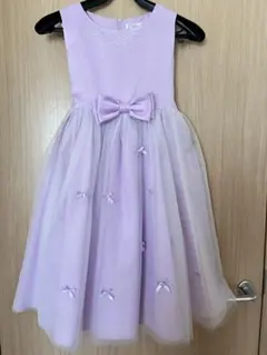 キッズ　リボン付きドレス　140