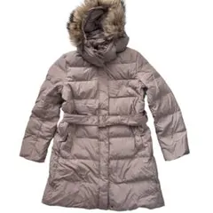 UNIQLO ユニクロ ロングダウンコート フード付き XL グレージュ ファー