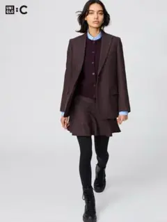 UNIQLO C ダークブラウン フレアスコート　XL