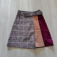 INGNI　イング　チェック　スカート　ベルト付　Mサイズ　台形　ミニスカート
