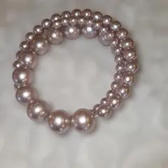 ヴィンテージ✨ピンクパール多層ブレスレット　フリーサイズ