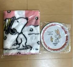 【非売品】スヌーピー　ブランケットとお皿プレートセット