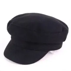 【ZARA】帽子　日差し帽子　キャスケットキャップ　ウール帽　ブラック