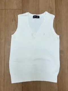 EASTBOY ホワイト Vネック スクールベスト Mサイズ