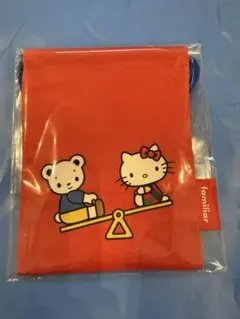 familiar ハローキティ 巾着 赤