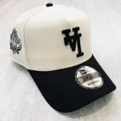 海外限定 LA ニューエラ ドジャース 逆ロゴ ホワイト ブラック