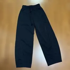 GU スウェットバレルレッグパンツ　S ブラック