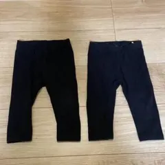 H&M ベビーレギンス 74cm 2本セット ブラック