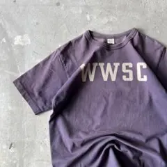 【サンフェード、シングルステッチ】Warehouseナス紺Tシャツ古着アメカジS