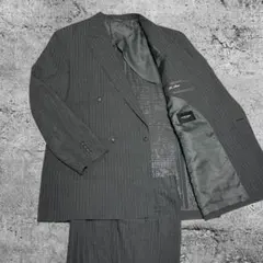 スーツ セットアップ ダブルブレスト グレー エレクール ワイドスラックス L