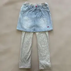 BABYDOLL　デニムスカートとレギンスの セット スカッツ　130