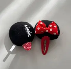 ミニーマウス パッチン ヘアピン