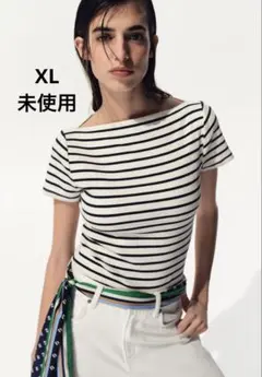 H&M ボートネック　コットントップス　XLのサムネイル