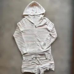 gelato pique ストライプ フード付きルームウェア