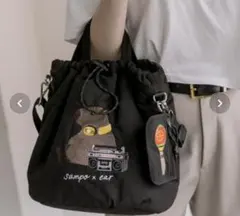 ☆最終値下げ sampo×earカピバラ ショルダー付き 巾着トートバッグ 完売