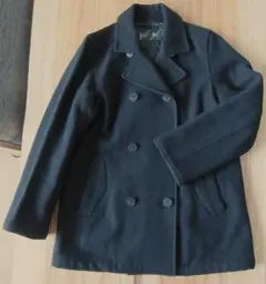 イーストボーイ ピーコート 11号 黒 ウール100 通勤 通学 クリーニング済