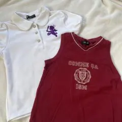 コムサ　Tシャツ　ノースリーブ　130cm 110cm 襟付き　エンジェル