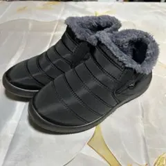 BJ ファー付きブラックショートブーツ