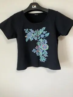 Chacott 半袖 Tシャツ ブラック 花柄のサムネイル
