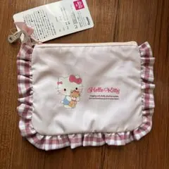 ハローキティ フリルポーチ ピンク