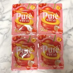 カンロ ピュレグミ タネピュレ さくらんぼ味 4袋 セット
