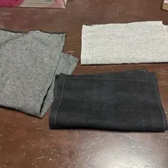 生地 3枚セット グレー ダークグレー ブラック