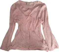 姫カジ 平成 森ガール ウィッシュコア コケット ピンク フレア袖 カーディガン