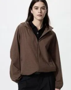 ユニクロ　ポケッタブルUVカットパーカ/NANODESIGN/チェック