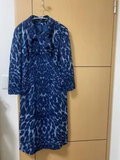 【ヴィンテージ】古着屋さん購入　豹柄ニット　レトロワンピース　昭和レトロ