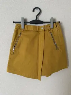 マスタードイエロー ミニスカート キュロットのサムネイル