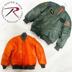 美品 ロスコ MA-1 リバーシブル フライトジャケット USAモデル XL