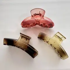 バタフライ型ヘアクリップ3点セット